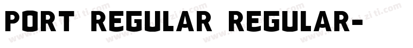 Port Regular Regular字体转换